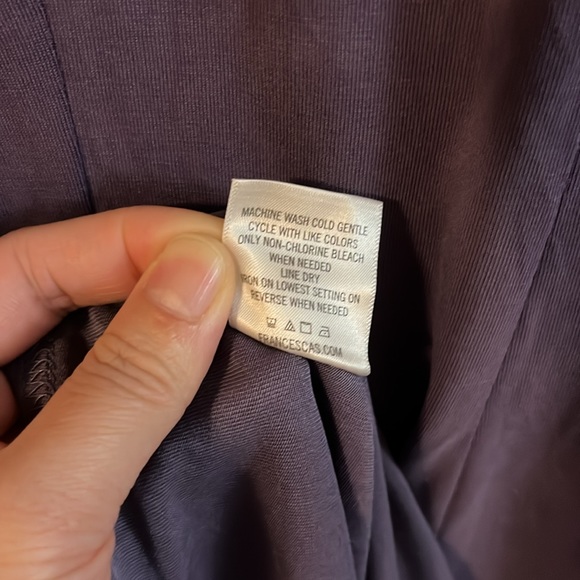 Alya Purple Ruched Front Short Sleeve Panel Swing Dress M - Picture 10 of 11